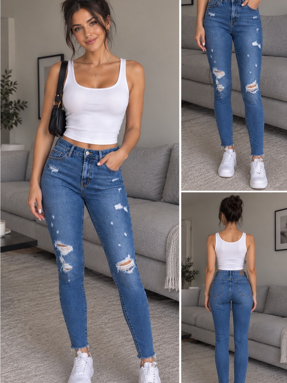 Old Navy Distressed rockstar Jeans - Blue